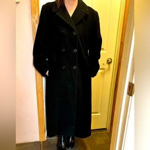 Andrea Brem New York vintage black trench pea coat